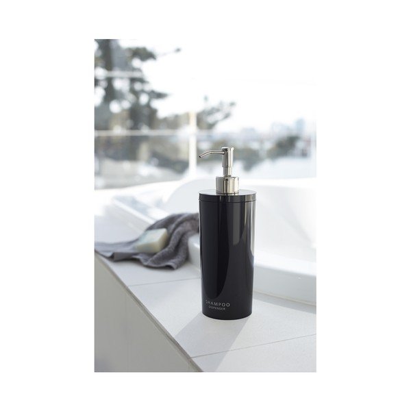 Czarny plastikowy dozownik do mydła 500 ml Round – YAMAZAKI-image-1