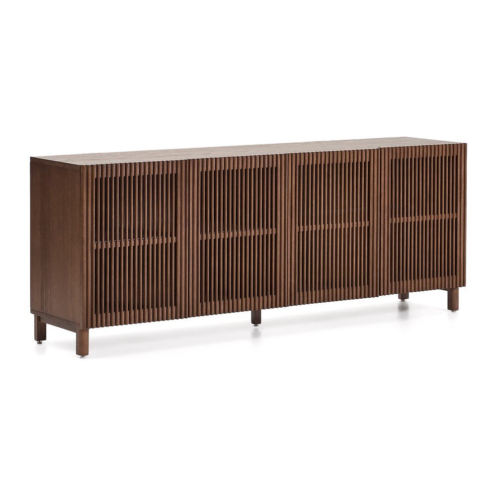 Ciemnobrązowa komoda w dekorze orzecha 181x71,5x42,5 cm Beyla – Kave Home