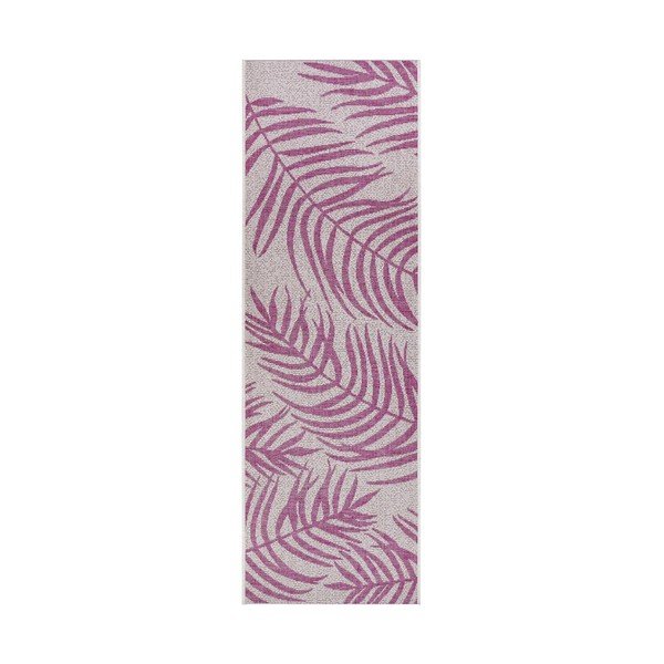 Różowo-beżowy chodnik zewnętrzny NORTHRUGS Palmera, 70x300 cm