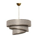 Lampa wisząca w beżowo-złotym kolorze z tekstylnym kloszem ø 40 cm Couper – Opviq lights