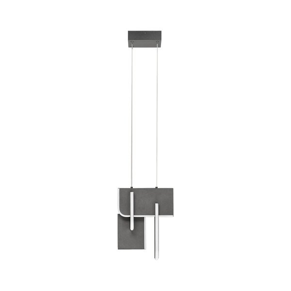 Jasnoszara metalowa lampa wisząca LED ze ściemniaczem Totem – Nova Luce