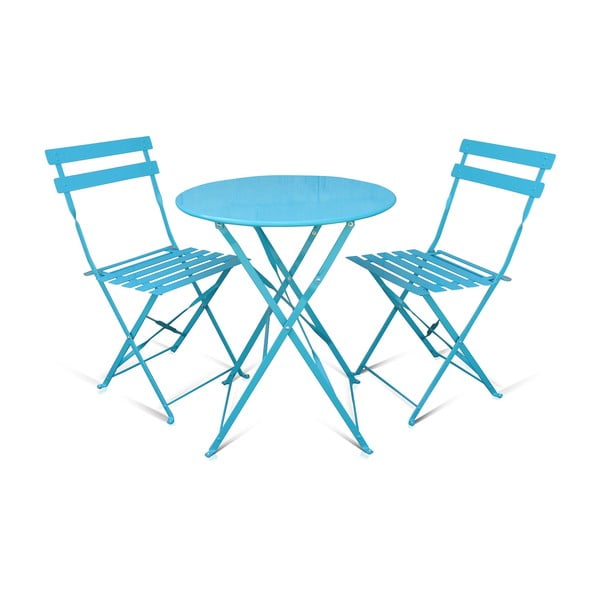 Zestaw stolika i 2 składanych krzeseł ogrodowych Crido Consulting Aqua