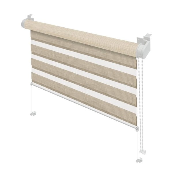 Kremowa roleta dzień i noc 72,5x150 cm Zebra Natur – Gardinia-image-1