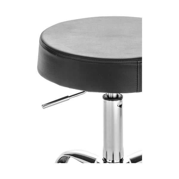 Czarny taboret na kółkach Tomasucci Tizio-image-2