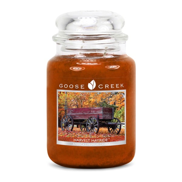 Świeczka zapachowa w szklanym pojemniku Goose Creek Świeże siano, 0,68 kg