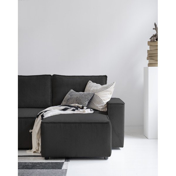 Antracytowy sztruksowy rozkładany narożnik (strona zmienna) Brave Dave – Miuform-image-4