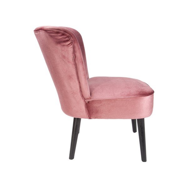 Różowe krzesło z aksamitnym obiciem Leitmotiv Luxury-image-1