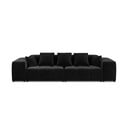 Czarna aksamitna sofa 320 cm Rome Velvet – Cosmopolitan Design