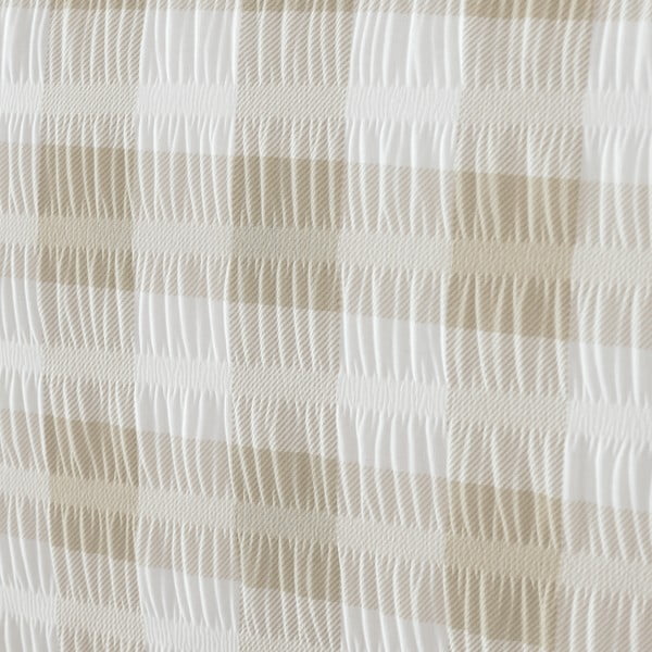 Biało-beżowa pościel jednoosobowa z kory 135x200 cm Gingham Check – Catherine Lansfield-image-4