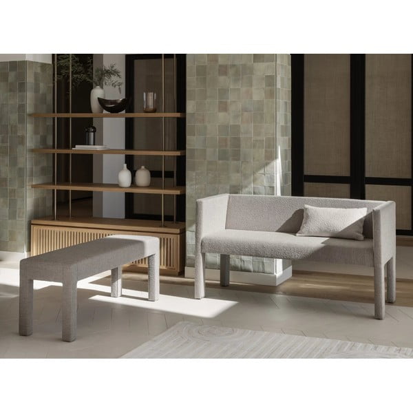 Beżowa  ławka z materiału bouclé Sitta – Blomus-image-3