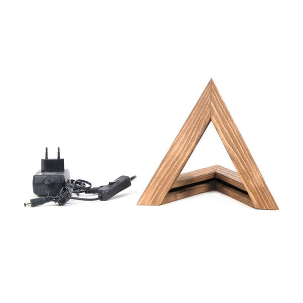 Drewniana lampa stołowa Triangle-image-2