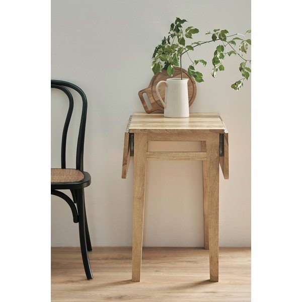 Rozkładany stół z dodatkowym blatem z litego drewna mango 43,5x60 cm Derri – Ellos Home-image-1
