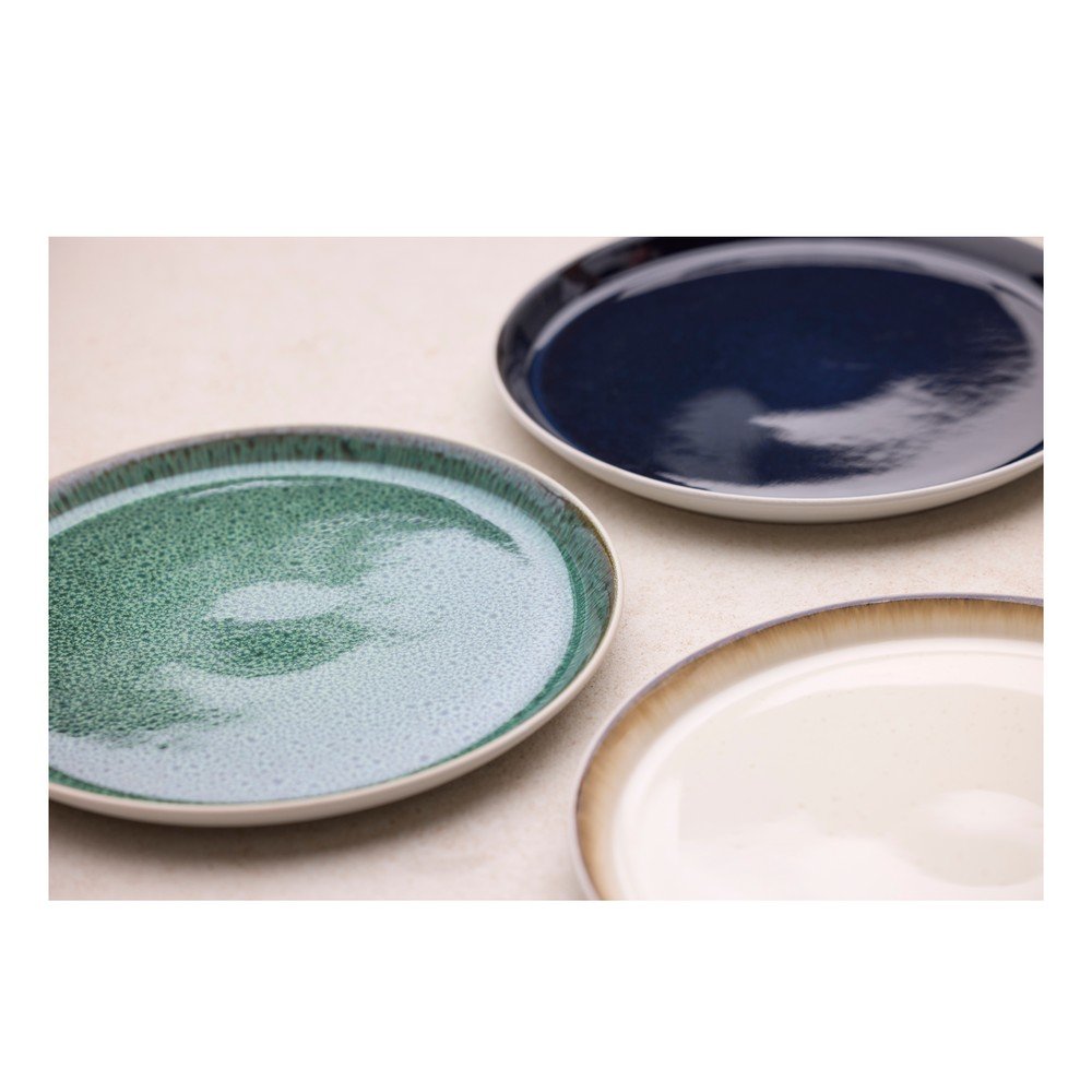 Biało-zielony kamionkowy talerz ø 27 cm Gastro White/Green – Bitz (zdjęcie 9)