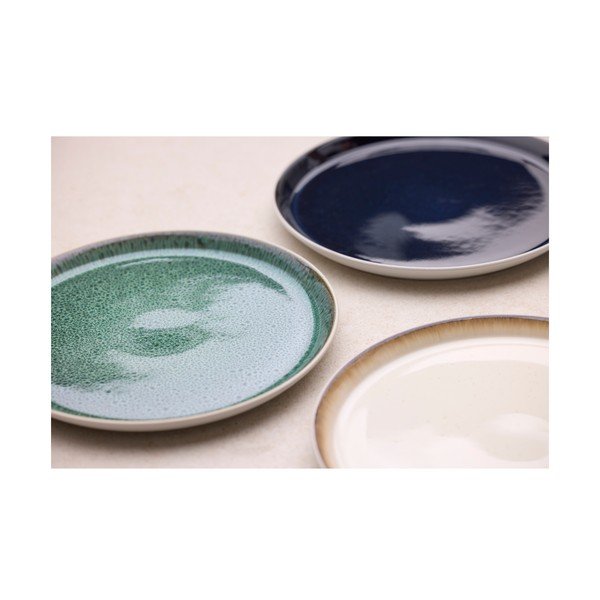 Biało-zielony kamionkowy talerz ø 27 cm Gastro White/Green – Bitz-image-4