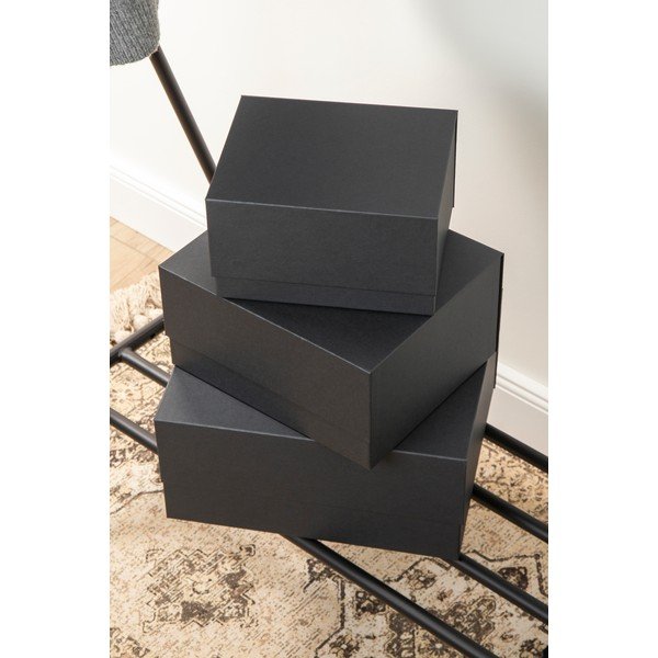 Kartonowe pojemniki z pokrywką zestaw 3 szt. Ilse – Bigso Box of Sweden-image-1