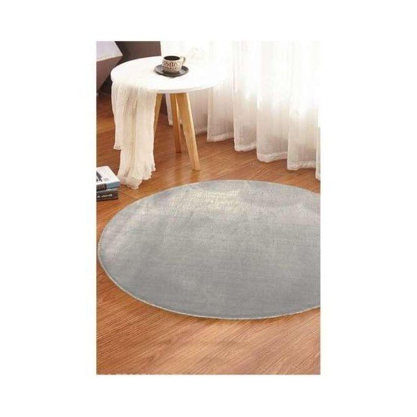 Jasnoszary okrągły dywan odpowiedni do prania ø 120 cm Pelush Grey – Mila Home-image-1