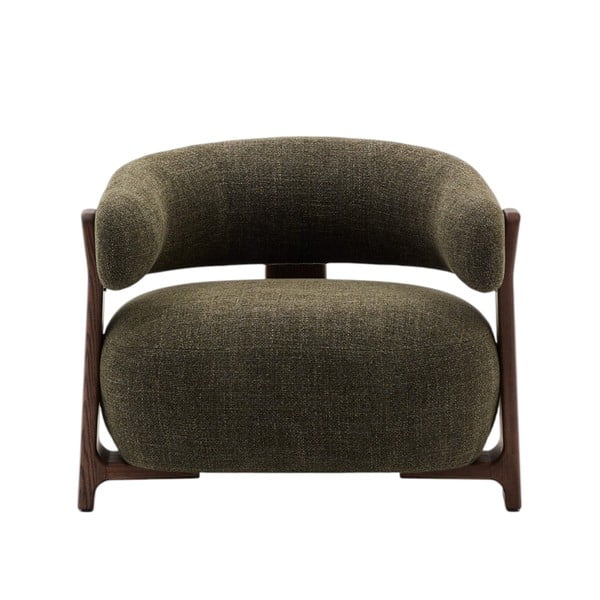 Zielony fotel z tkaniny szenilowej Granite – Kave Home-image-2