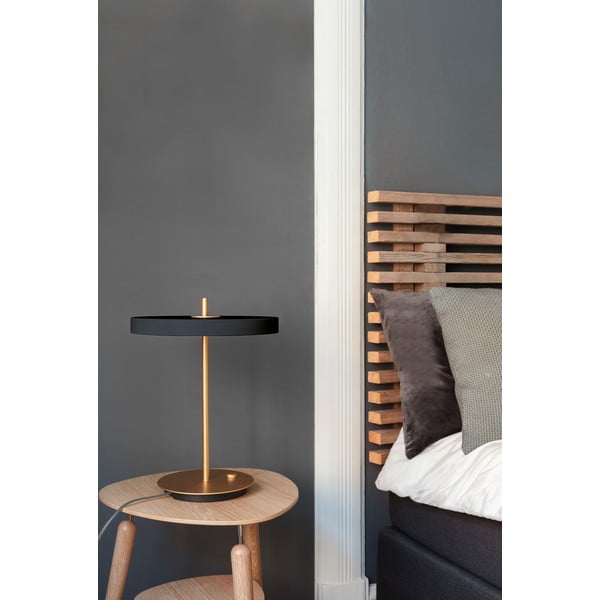 Antracytowa lampa stołowa LED ze ściemniaczem i metalowym kloszem (wysokość 41,5 cm) Asteria Table – UMAGE-image-3