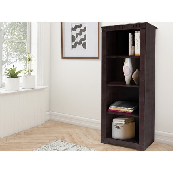 Brązowy regał z litego drewna sosnowego 50x135 cm Cubrix – Støraa-image-1