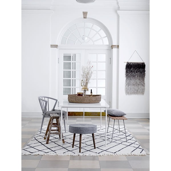 Biały wełniany dywan Bloomingville Geo, 200x300 cm-image-3