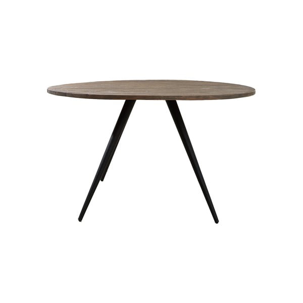 Czarno-ciemnobrązowy okrągły stół z blatem z drewna akacjowego ø 140 cm Turi – Light & Living