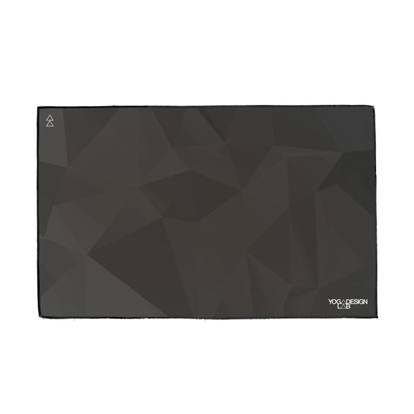 Czarny ręcznik do jogi Yoga Design Lab Geo Night, 61x38 cm