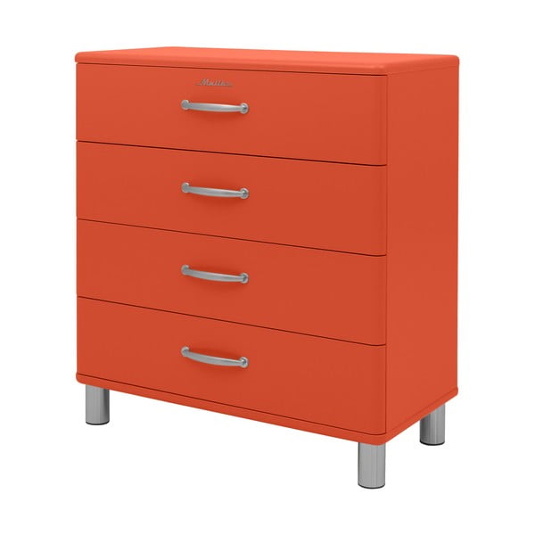 Czerwona wysoka komoda 86x92 cm Malibu – Tenzo-image-1