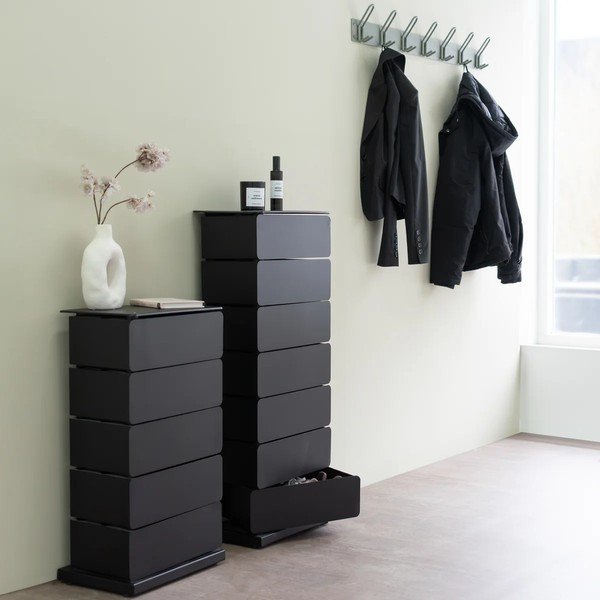 Czarna metalowa komoda 37x99x26 cm Joey – Spinder Design-image-1