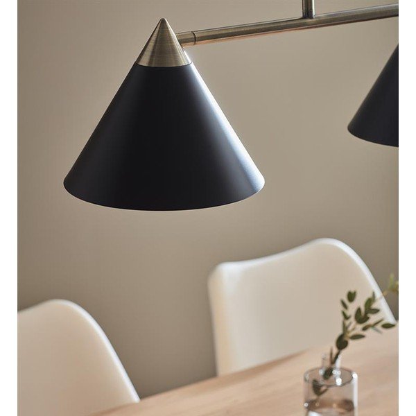 Czarna lampa wisząca z trzema kloszami Markslöjd Klint-image-2