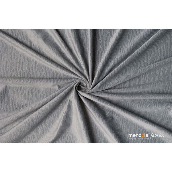 Szara zasłona z aksamitu 140x260 cm Roma – Mendola Fabrics-image-1