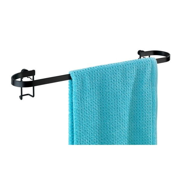 Czarny ścienny wieszak na ręczniki Wenko Classic Plus-image-3