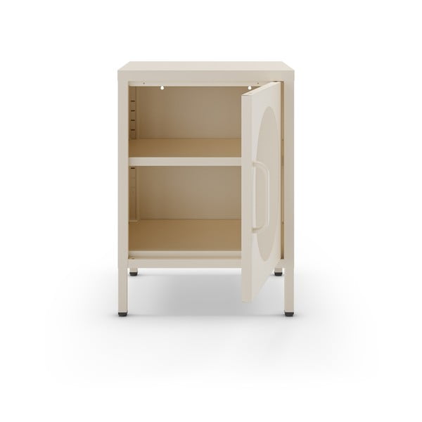 Kremowa metalowa szafka nocna Diora – Marckeric-image-3