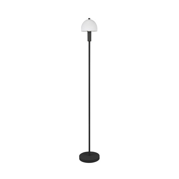 Czarna lampa stojąca ze szklanym kloszem (wysokość 120 cm) Glenn – Reality