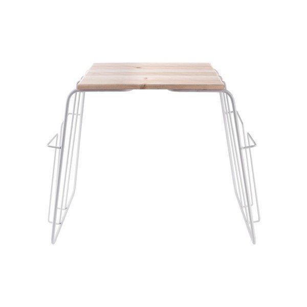 Biały stolik z gazetnikiem Leitmotiv Wired-image-1