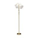 Lampa stojąca w biało-złotym kolorze ze szklanym kloszem (wysokość 176 cm) Glamy – Mauro Ferretti