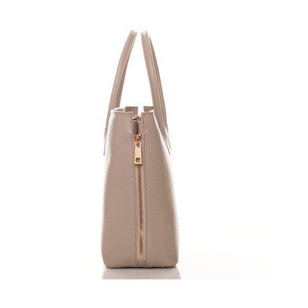 Skórzana torebka Saffiano Taupe-image-2