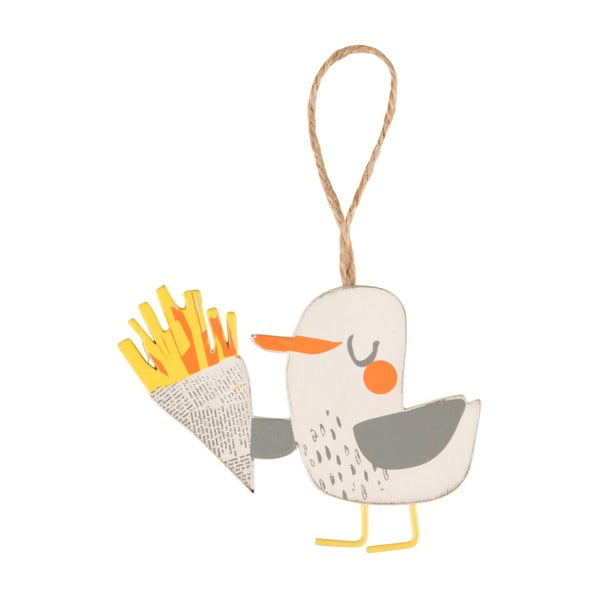 Dekoracyjny ptak wiszący Sass & Belle Naughty Gull With Chips