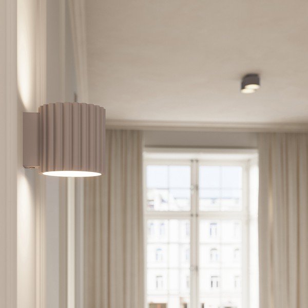 Szarobrązowa metalowa lampa punktowa ø 10 cm Zora – Sollux-image-1