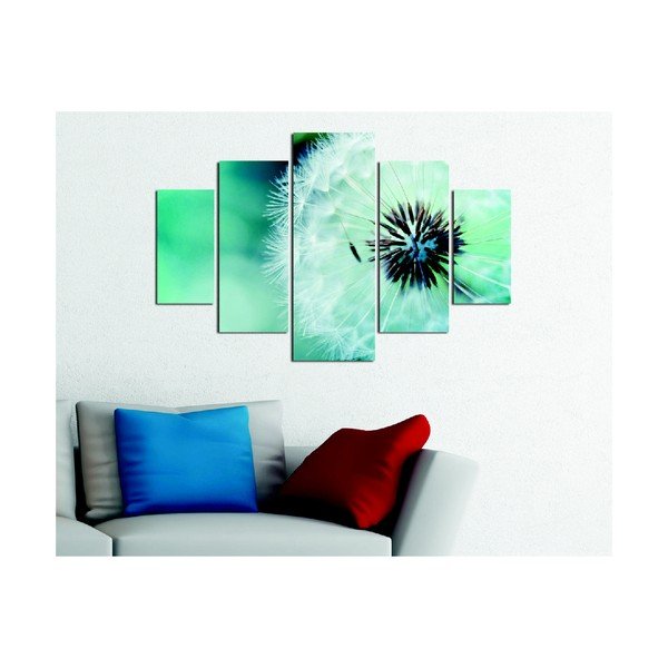 Obraz wieloczęściowy Fluffy Green, 92x56 cm-image-1