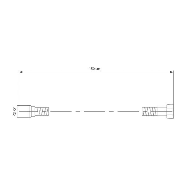 Czarny plastikowy wąż prysznicowy ø 1 cm Softflex – Sapho-image-3