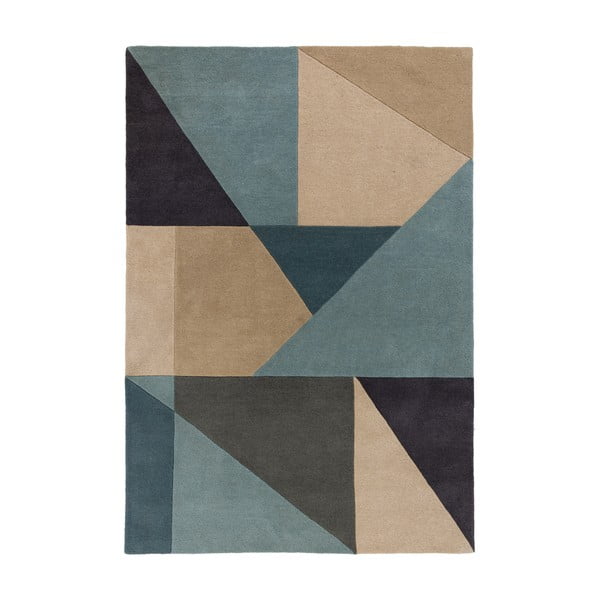 Niebiesko-beżowy dywan wełniany 230x160 cm Arlo Harper – Flair Rugs