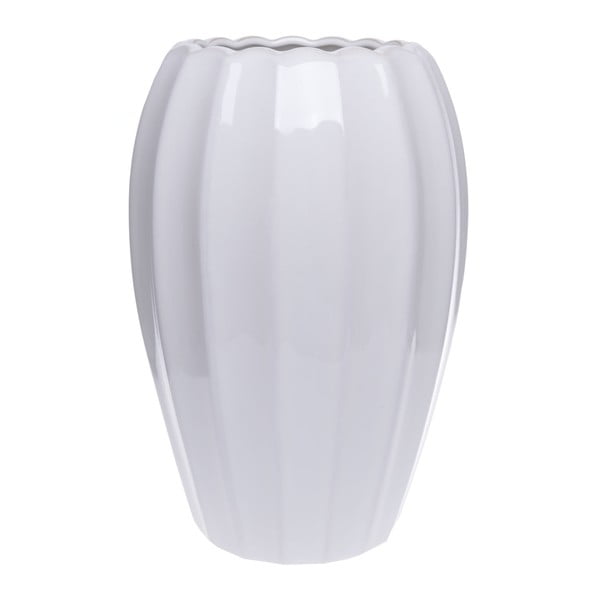 Biały wazon ceramiczny Ewax Monana, wys. 31 cm