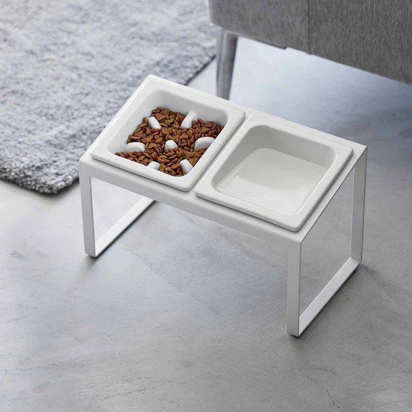 Zestaw misek ze stojakiem dla czworonoga ceramiczny Nooks – YAMAZAKI-image-2