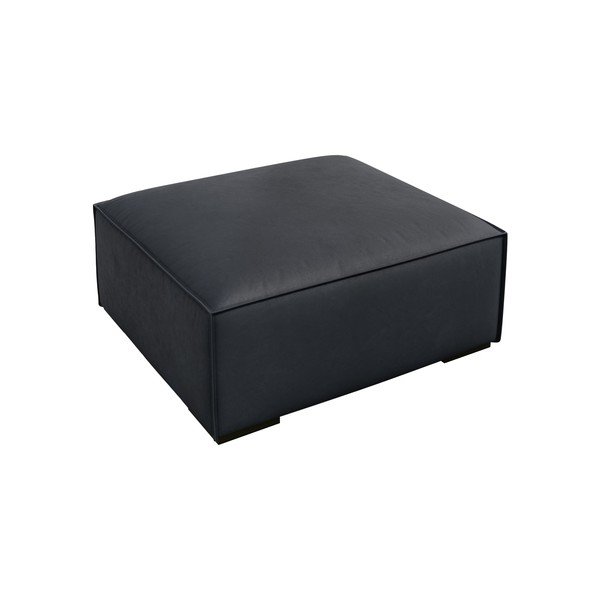 Ciemnoniebieski skórzany podnóżek Madame – Windsor & Co Sofas-image-1