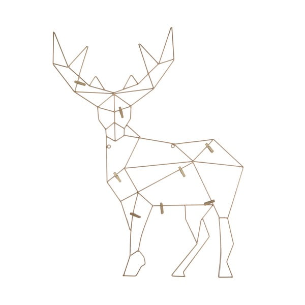 Dekoracja ścienna z klamerkami na zdjęcia Deer