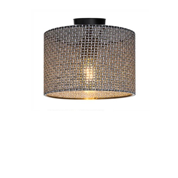 Szara lampa sufitowa z tekstylnym kloszem ø 38 cm Goza – Squid Lighting