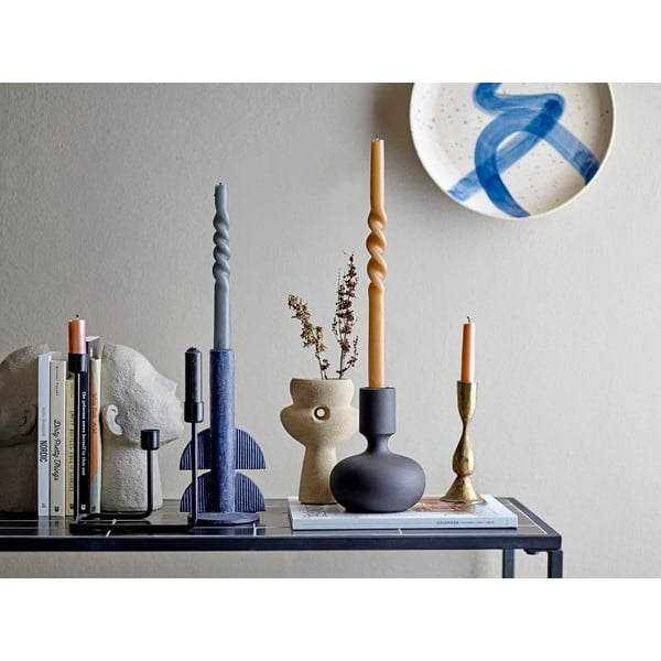 Niebieski świecznik Bloomingville Bess I, wys. 22 cm-image-1