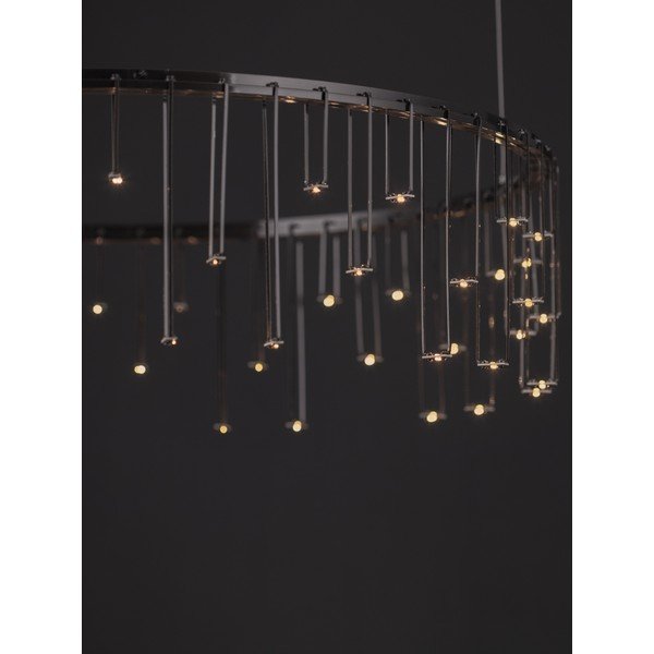 Aluminiowa lampa wisząca LED ze ściemniaczem w kolorze srebra z połyskiem ø 65 cm Stellar – Nova Luce-image-3