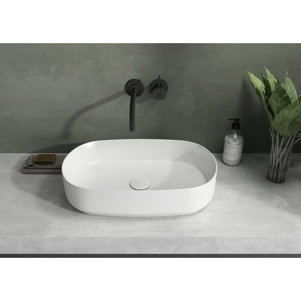 Biała ceramiczna umywalka 55x36 cm Infinity Oval – Sapho-image-1