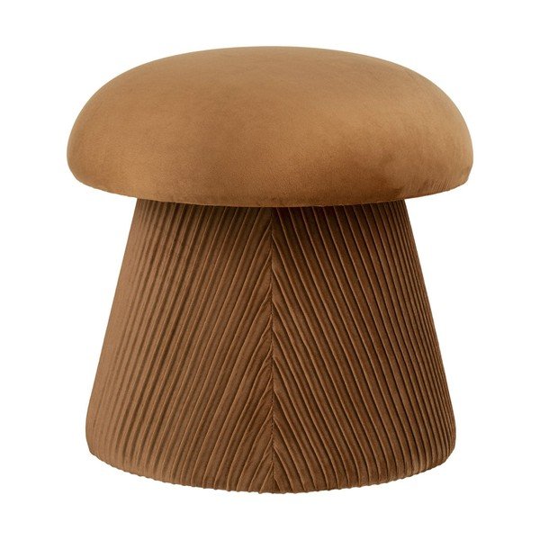 Aksamitny puf w kolorze ochry Hampton – House Nordic-image-2